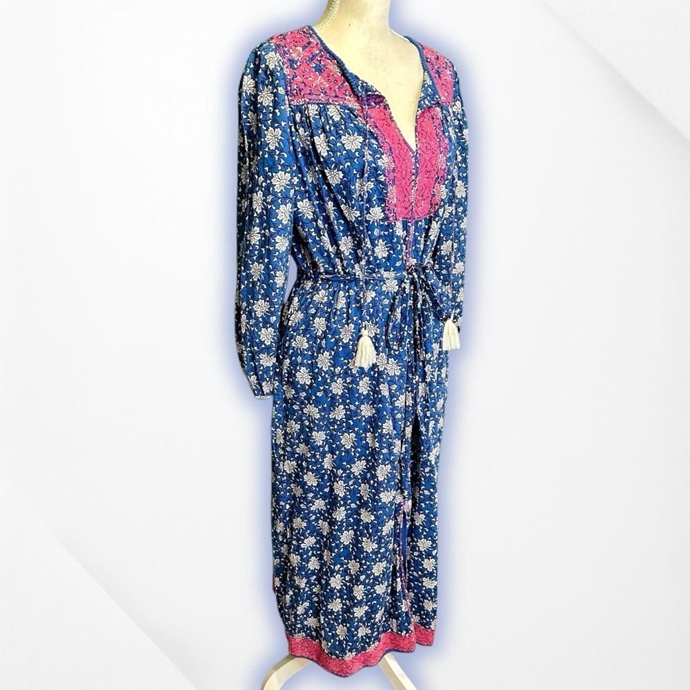 J. Crew ‘Belted Tunic Dress’ in “Night Sky Block Print” for Women Size Medium - Picture 15 of 16